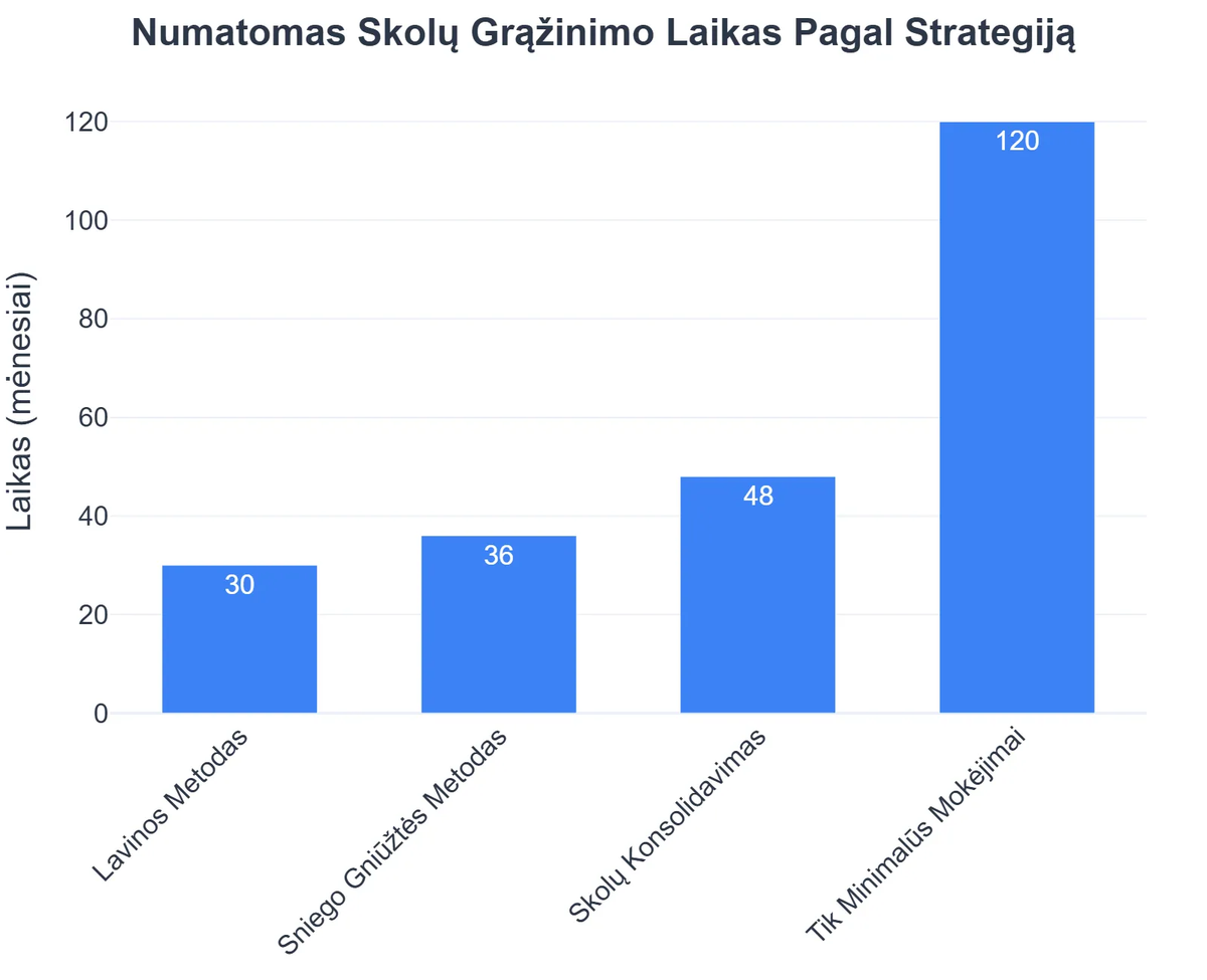 Numatomas Skolų Grąžinimo Laikas Pagal Strategiją