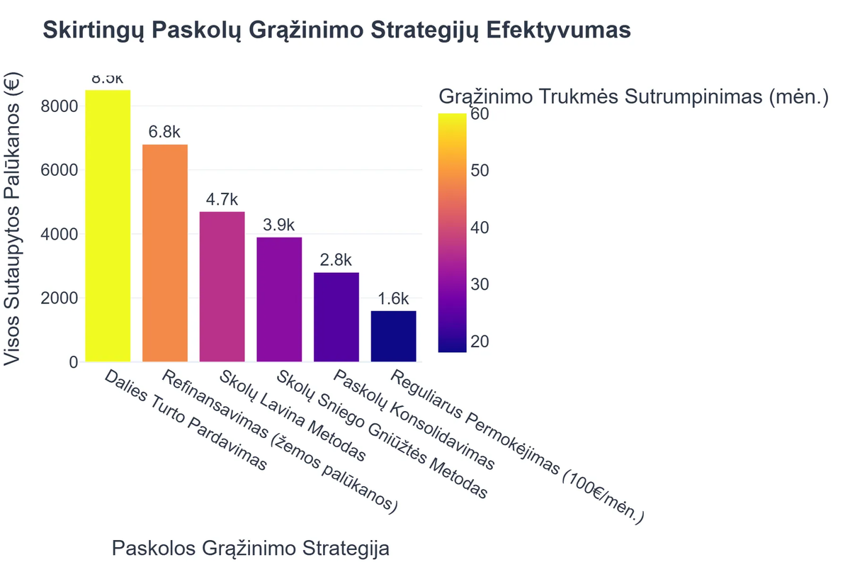 Skirtingų Paskolų Grąžinimo Strategijų Efektyvumas