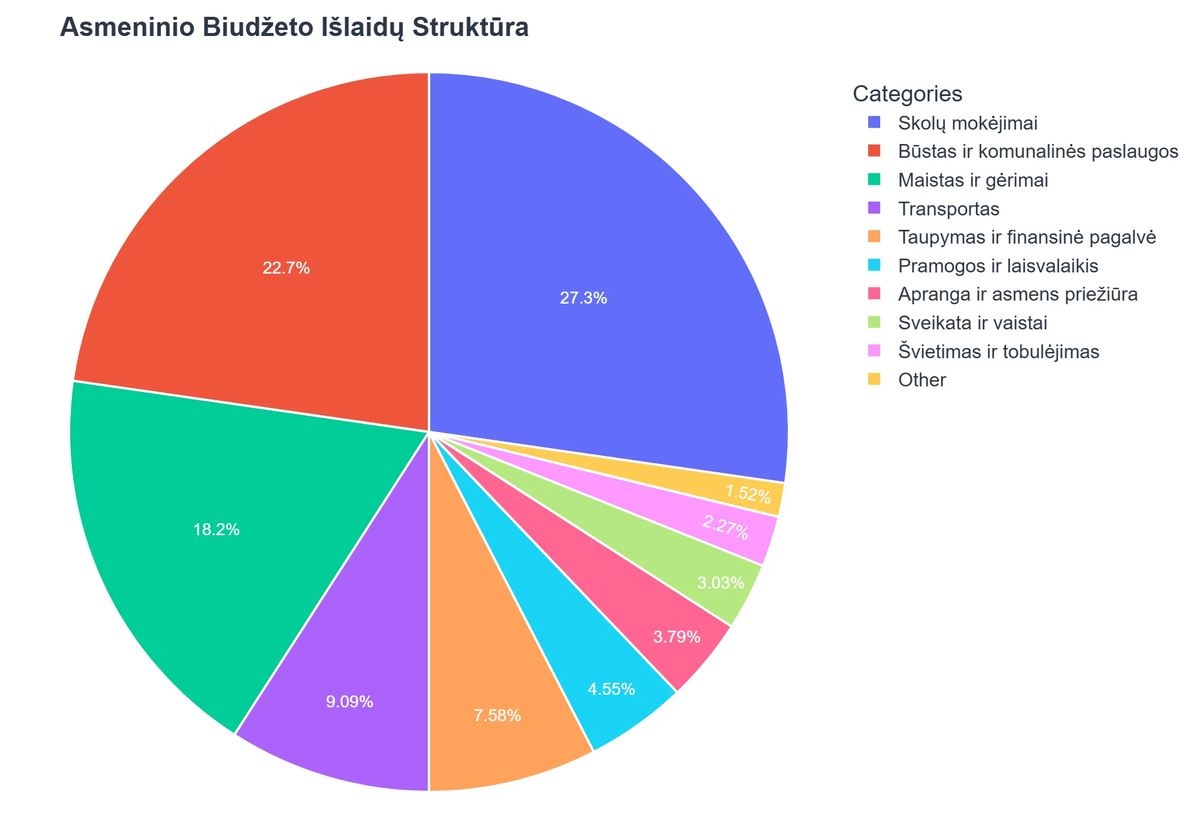Asmeninio Biudžeto Išlaidų Struktūra