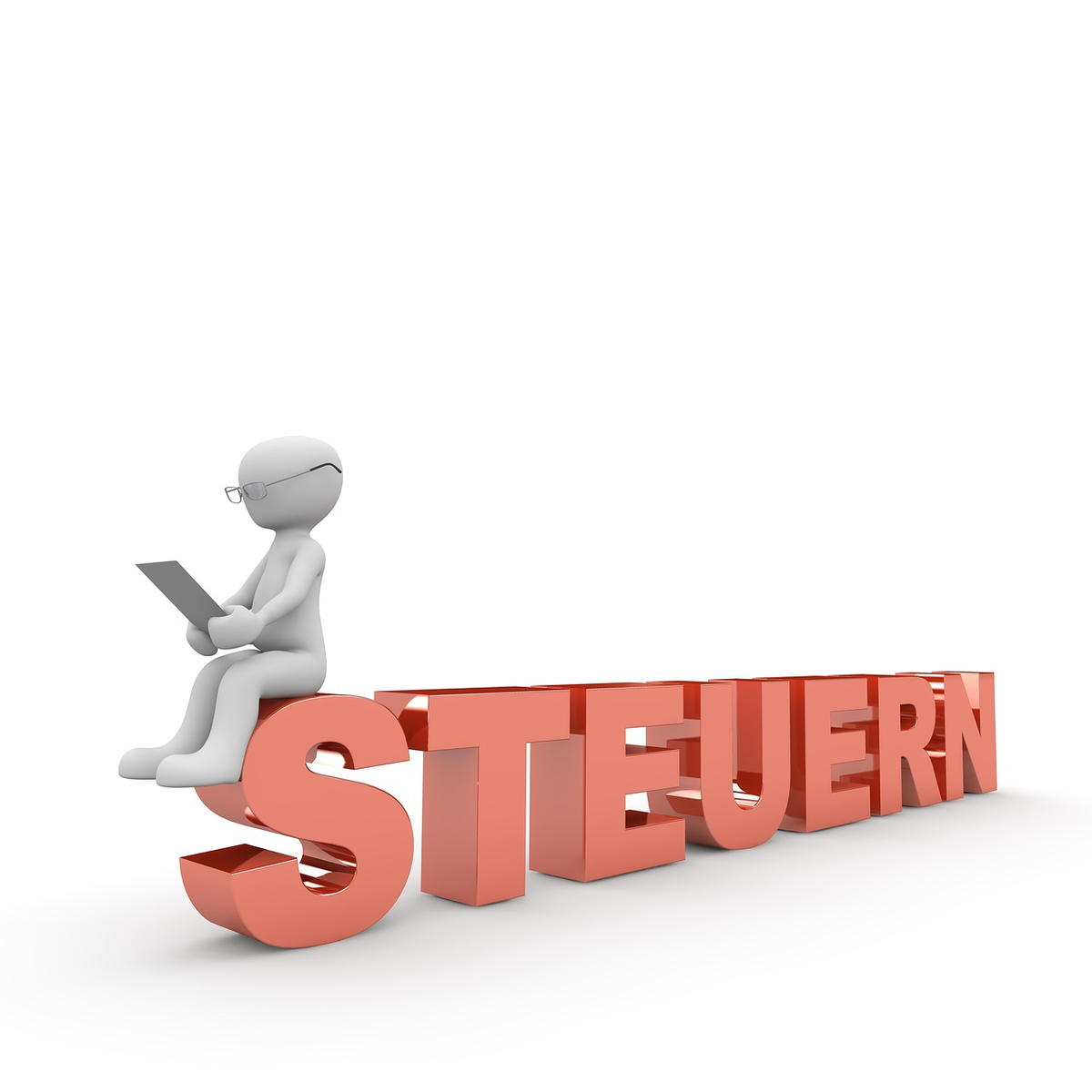 A balanced scale of justice with euro currency and stock certificates on one pan, and a tax declaration form marked '15% GPM' alongside a small calendar showing '366 days' on the other, representing the legal and financial equilibrium of investment taxation and exemptions.