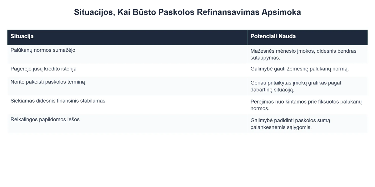 Situacijos, Kai Būsto Paskolos Refinansavimas Apsimoka