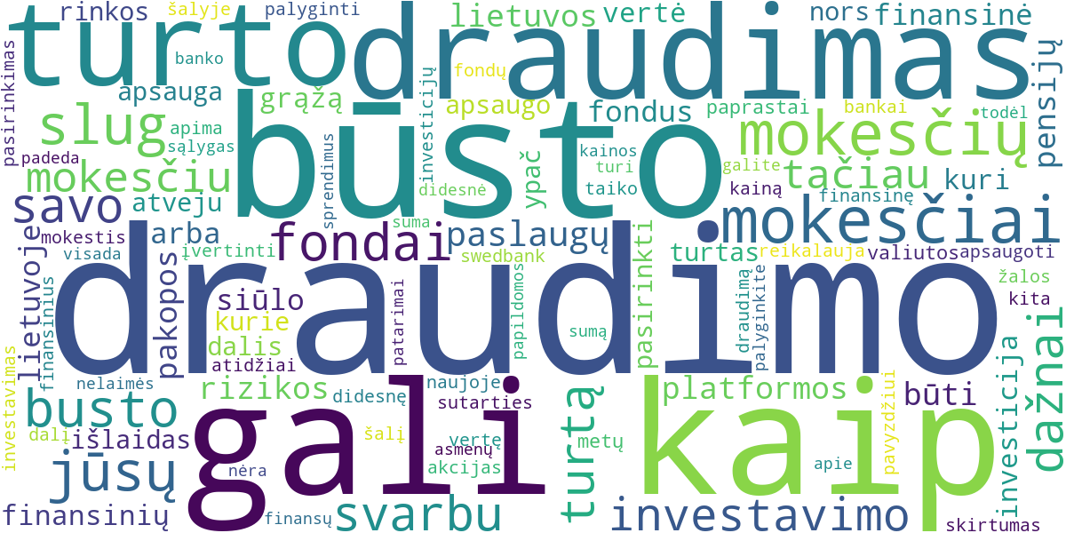 Word cloud for article: Būsto Draudimas: Kaip Apsaugoti Savo Namus ir Turtą