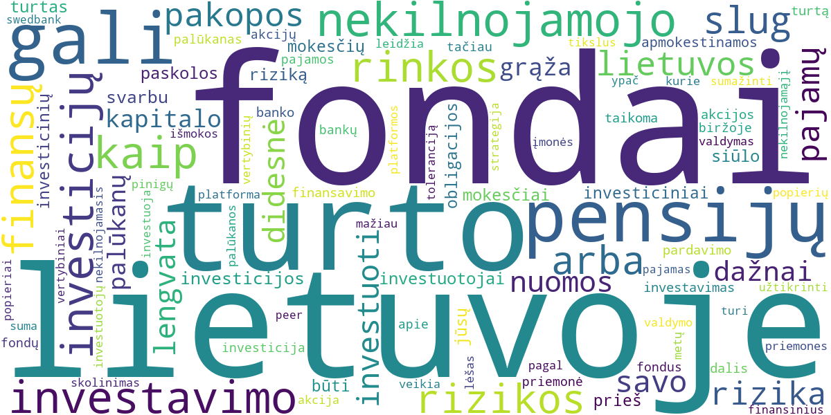 Word cloud for article: Išsamus Vadovas: Investavimas į Nekilnojamąjį Turtą Lietuvoje