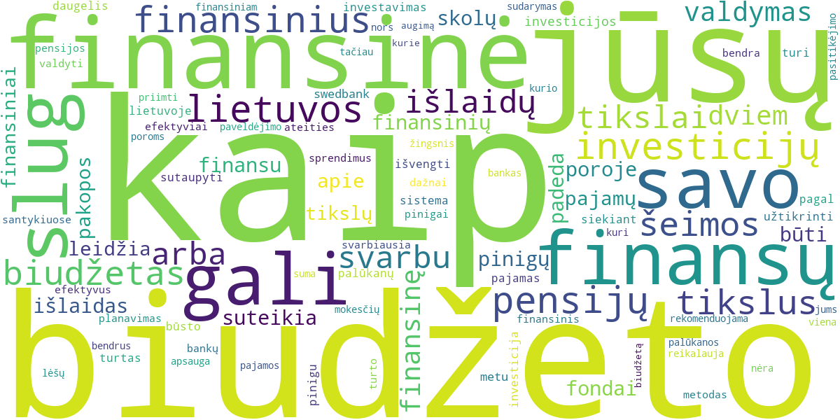 Word cloud for article: Šeimos Biudžetas ir Finansų Valdymas Dviem: Darnios Finansinės Ateities Kūrimas