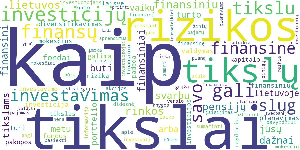 Word cloud for article: Tikslų Nustatymas: Finansinis Planavimas Investuotojams